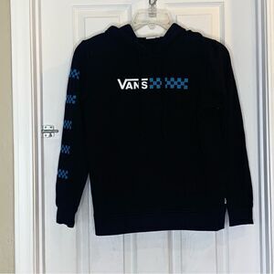 Vans Hooded Sweatshirt Size Small Black and Teal